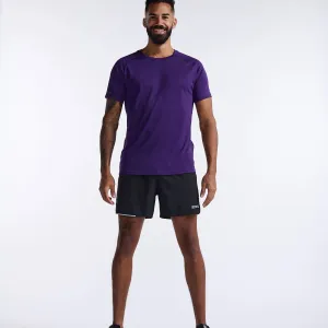 2XU | Men's Aero Tee - Acai/Black Reflective