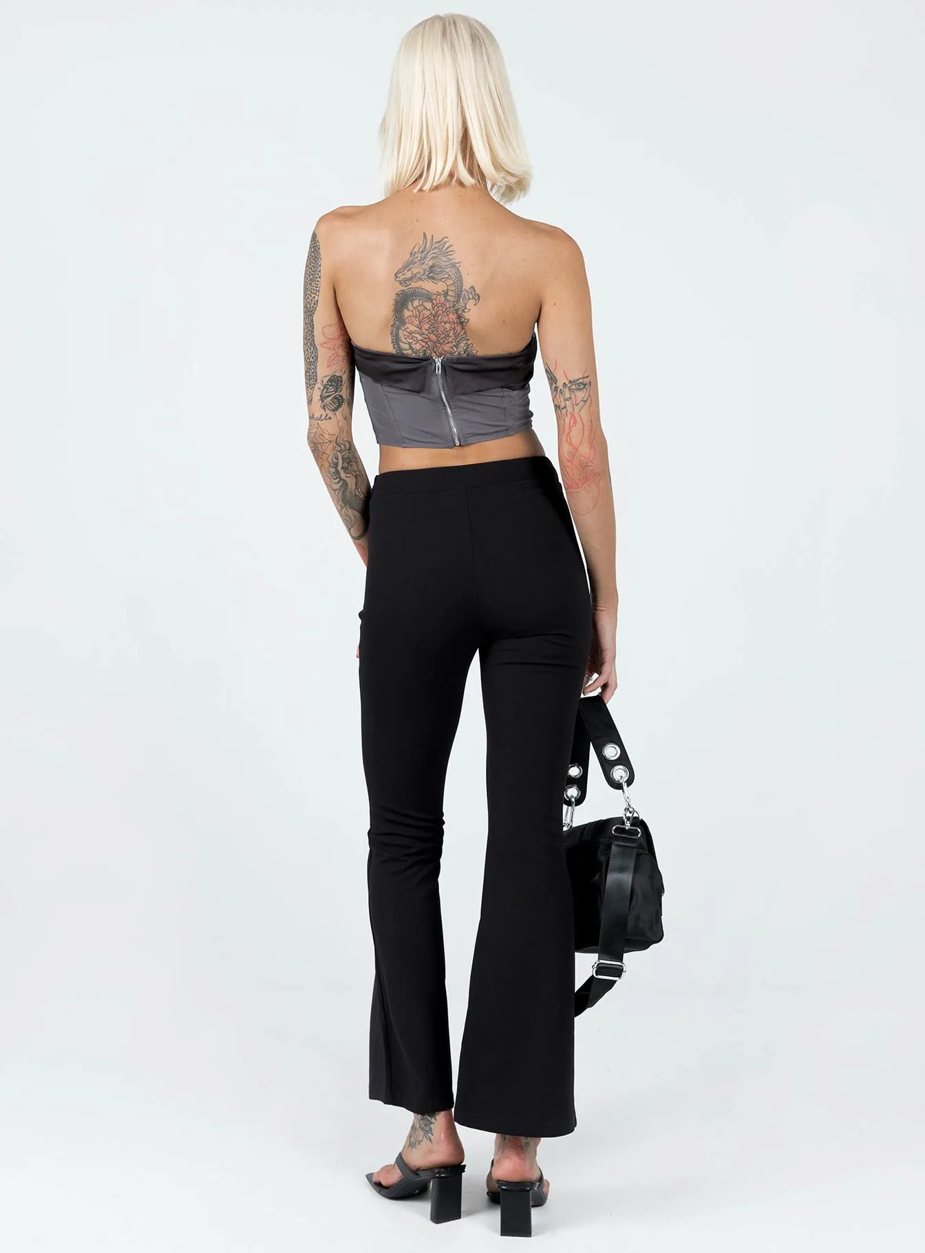 Aggie V Waist Pants Black