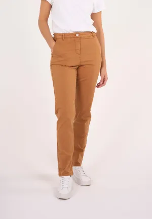 ALMA slim twill chino - Brown Sugar