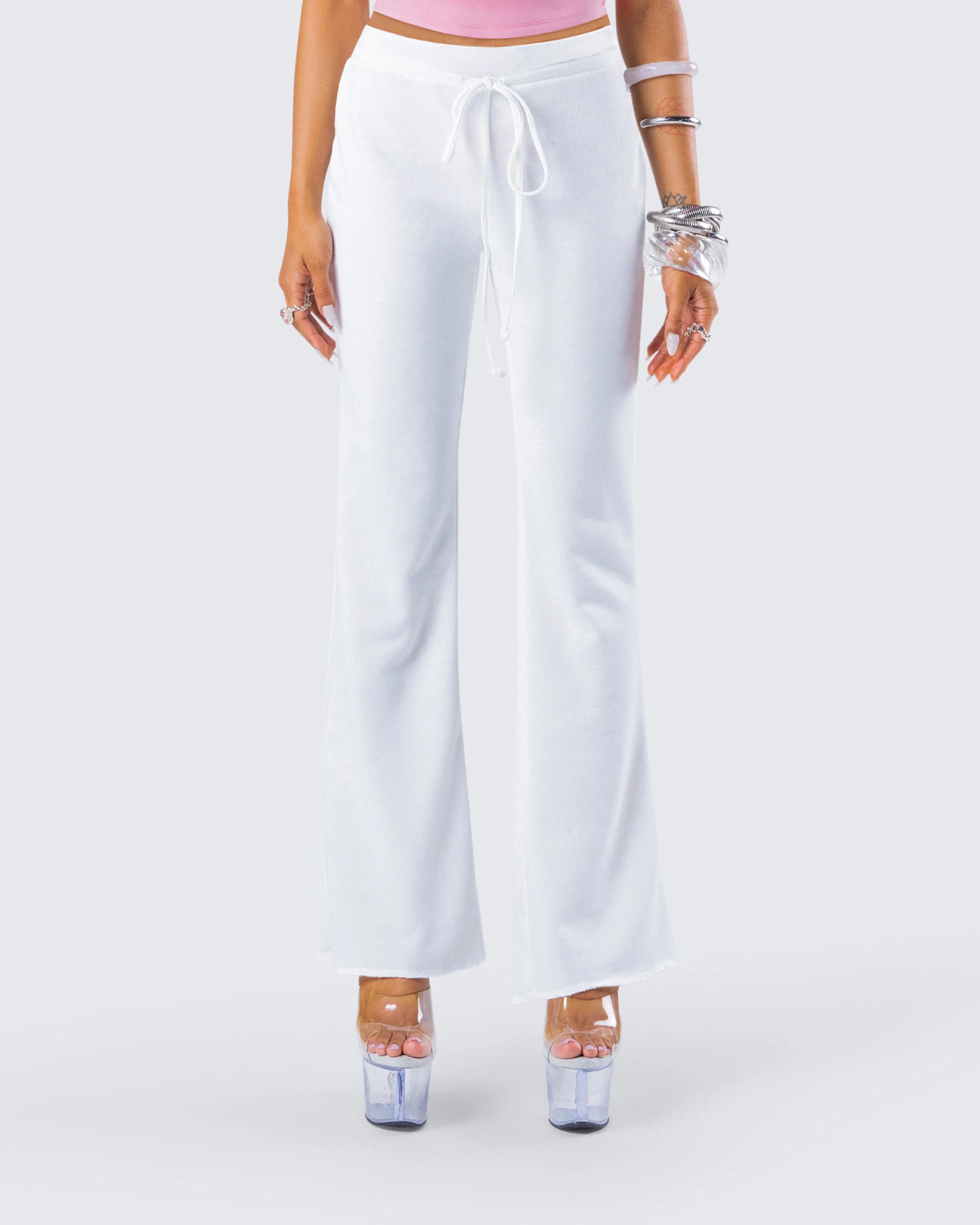 Anahita White Flared Pant