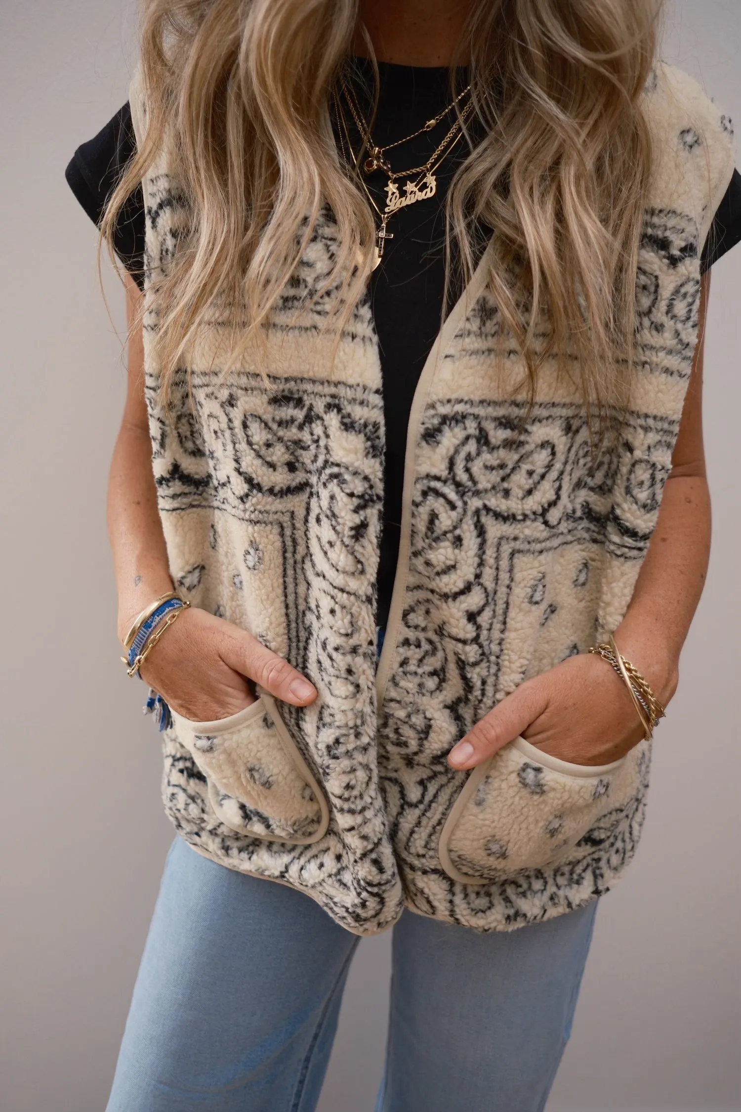 Bandana Fleece Vest