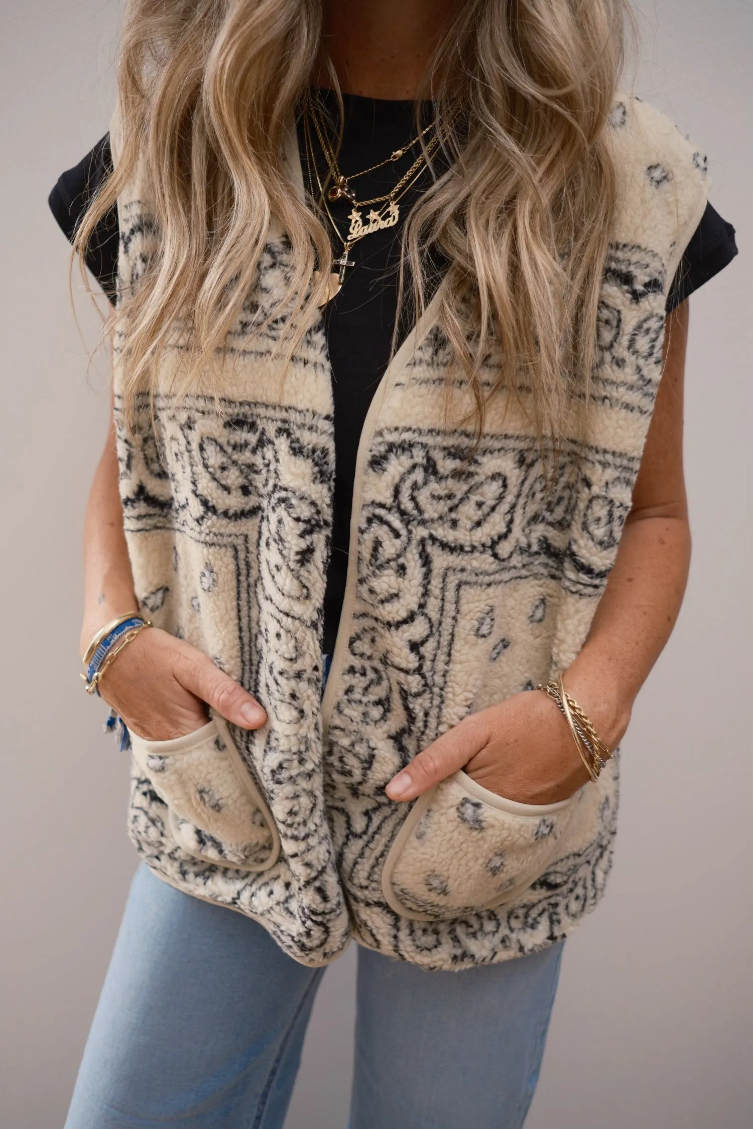 Bandana Fleece Vest