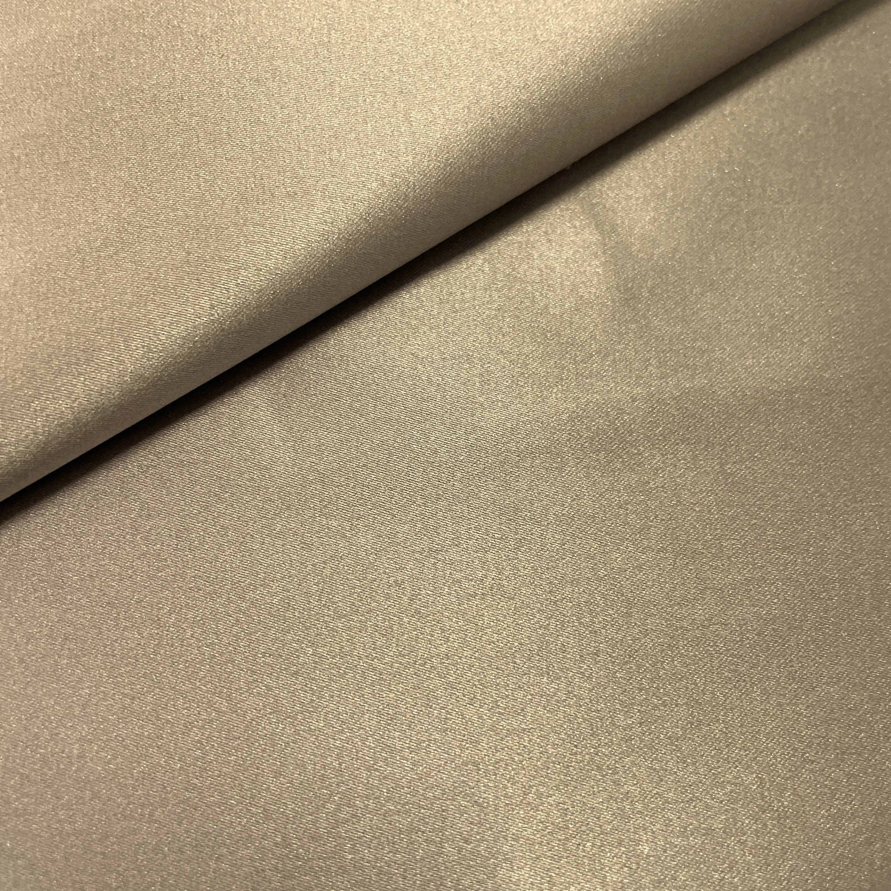 Brown Solid Celina Satin Fabric