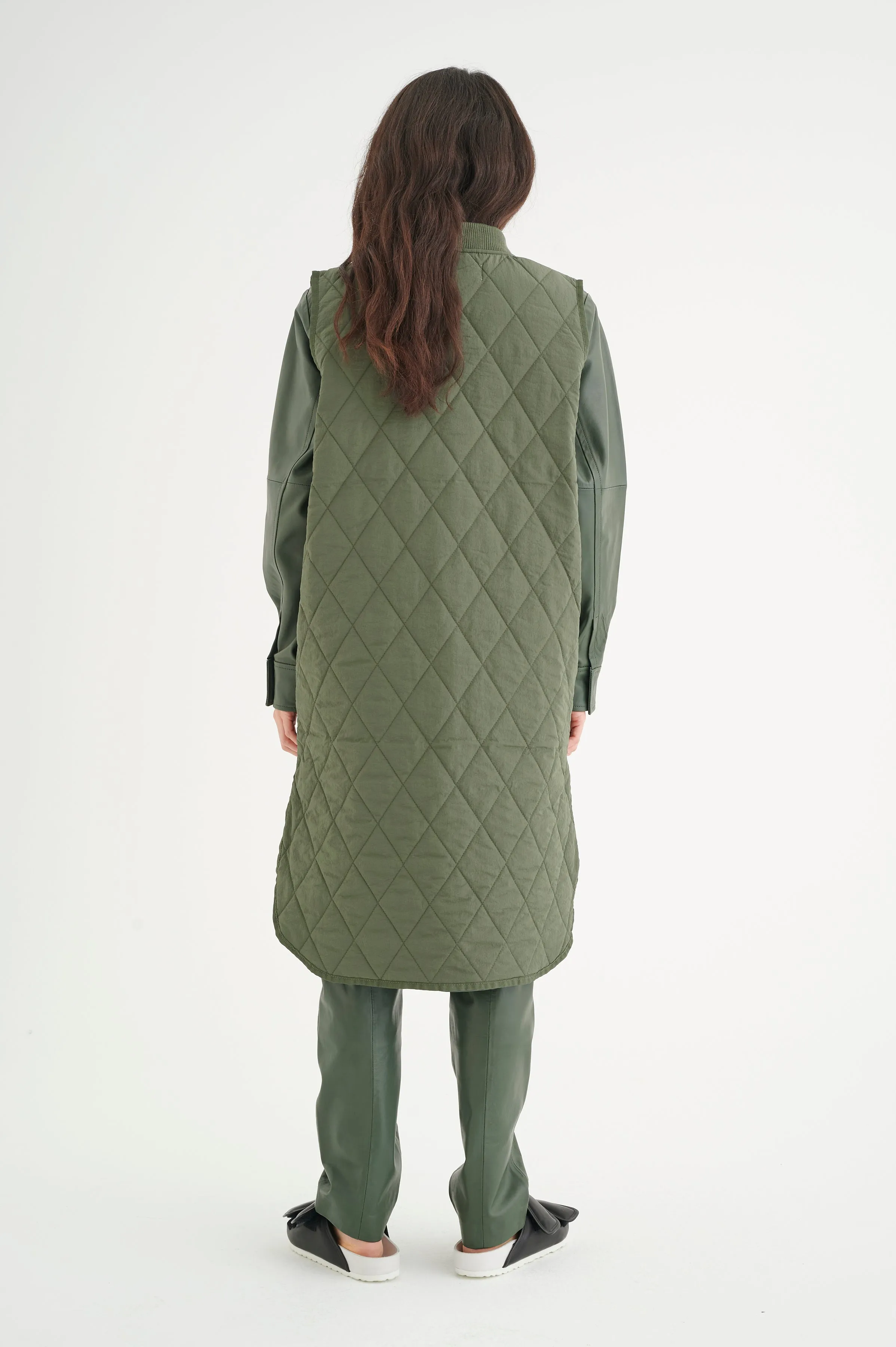 CallasIW Quilted Vest - Beetle Green