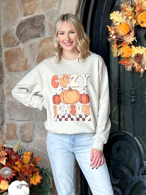 Cozy Season Pumpkins Graphic Sweatshirt