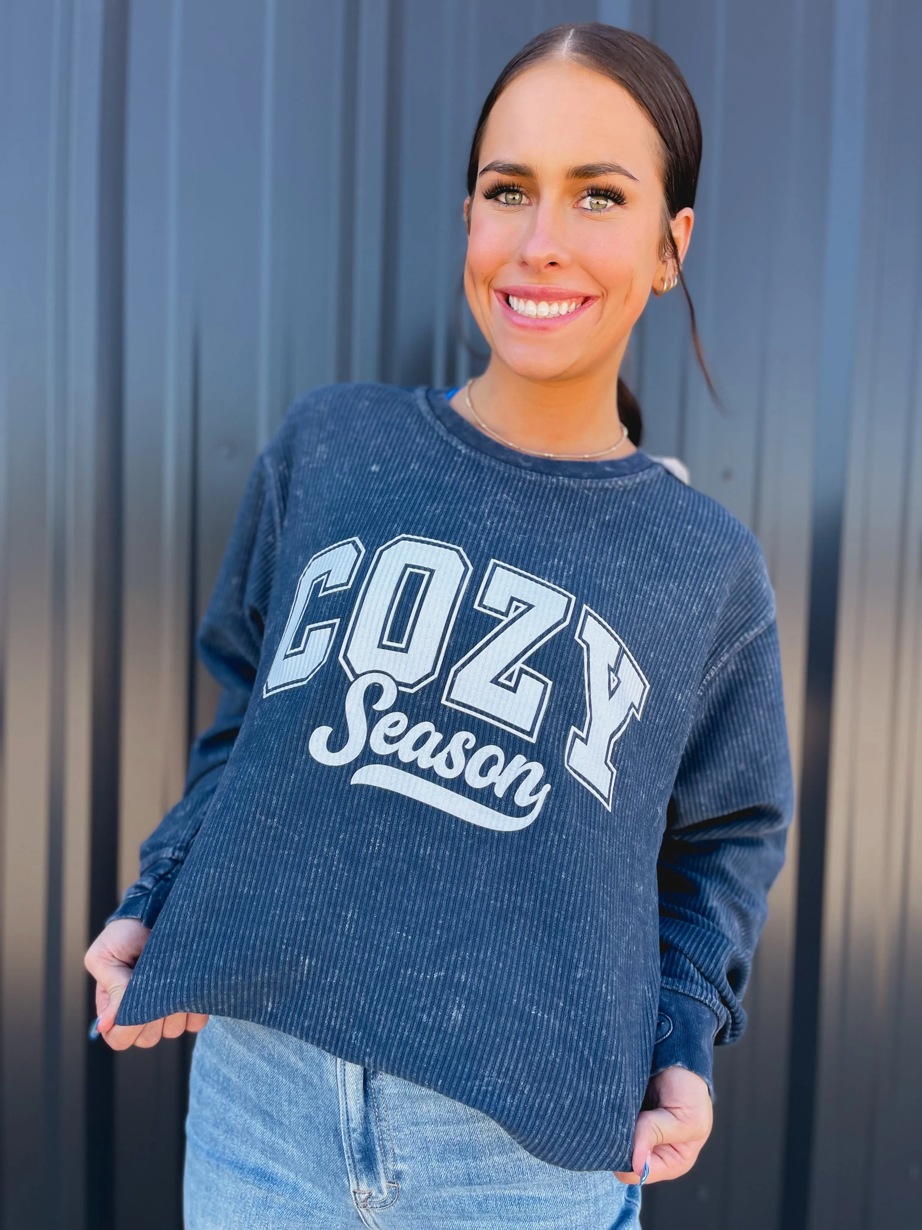 Cozy Season Ribbed Sweatshirt