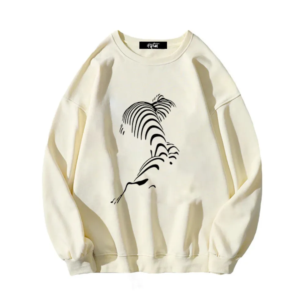 “Design figure lying line print” Sweatshirt