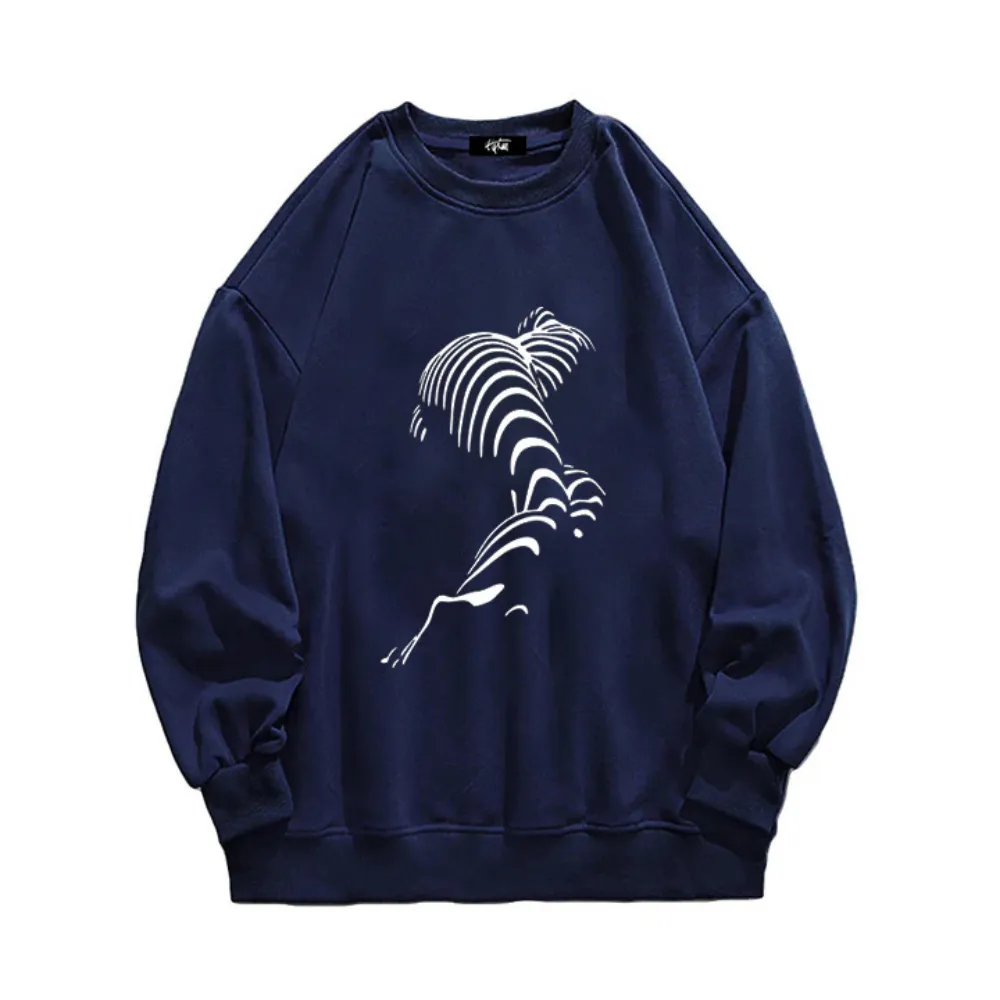 “Design figure lying line print” Sweatshirt