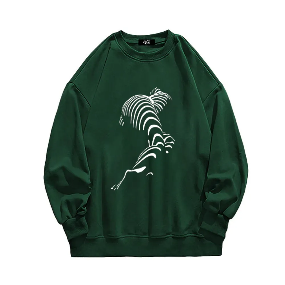 “Design figure lying line print” Sweatshirt