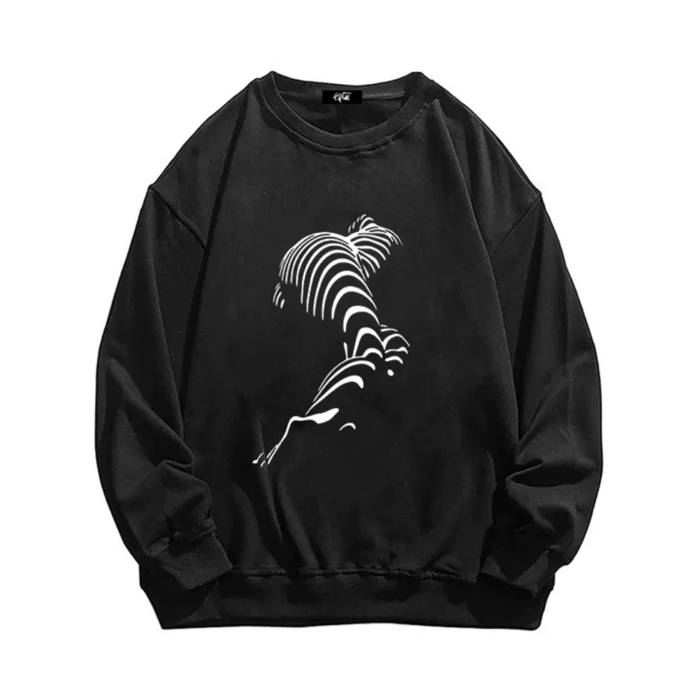 “Design figure lying line print” Sweatshirt