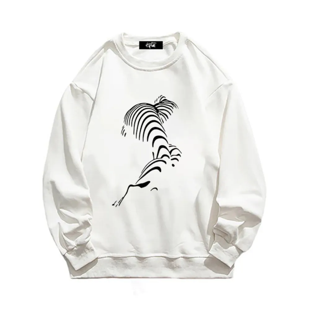 “Design figure lying line print” Sweatshirt