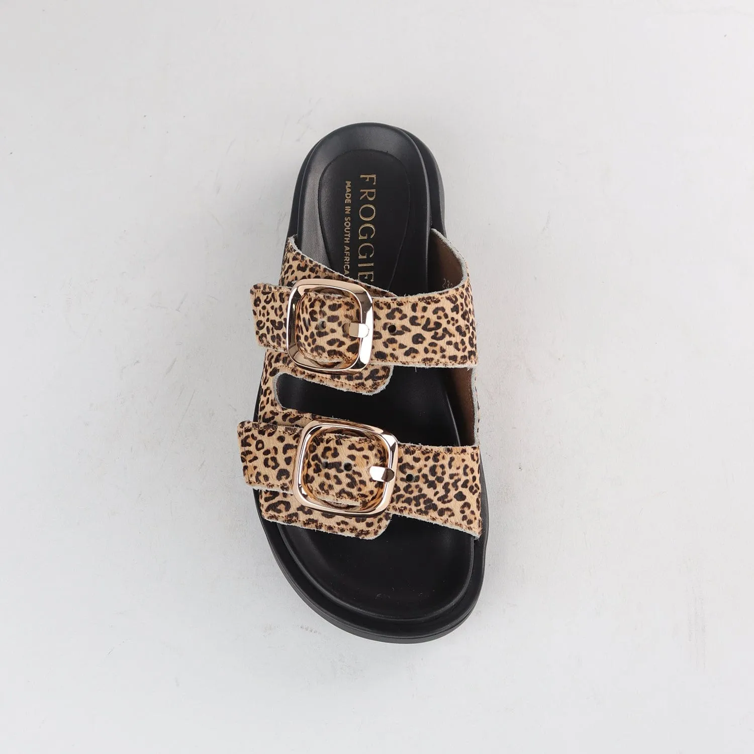 Double Buckle Birk Mules in Cheetah Print - 12681