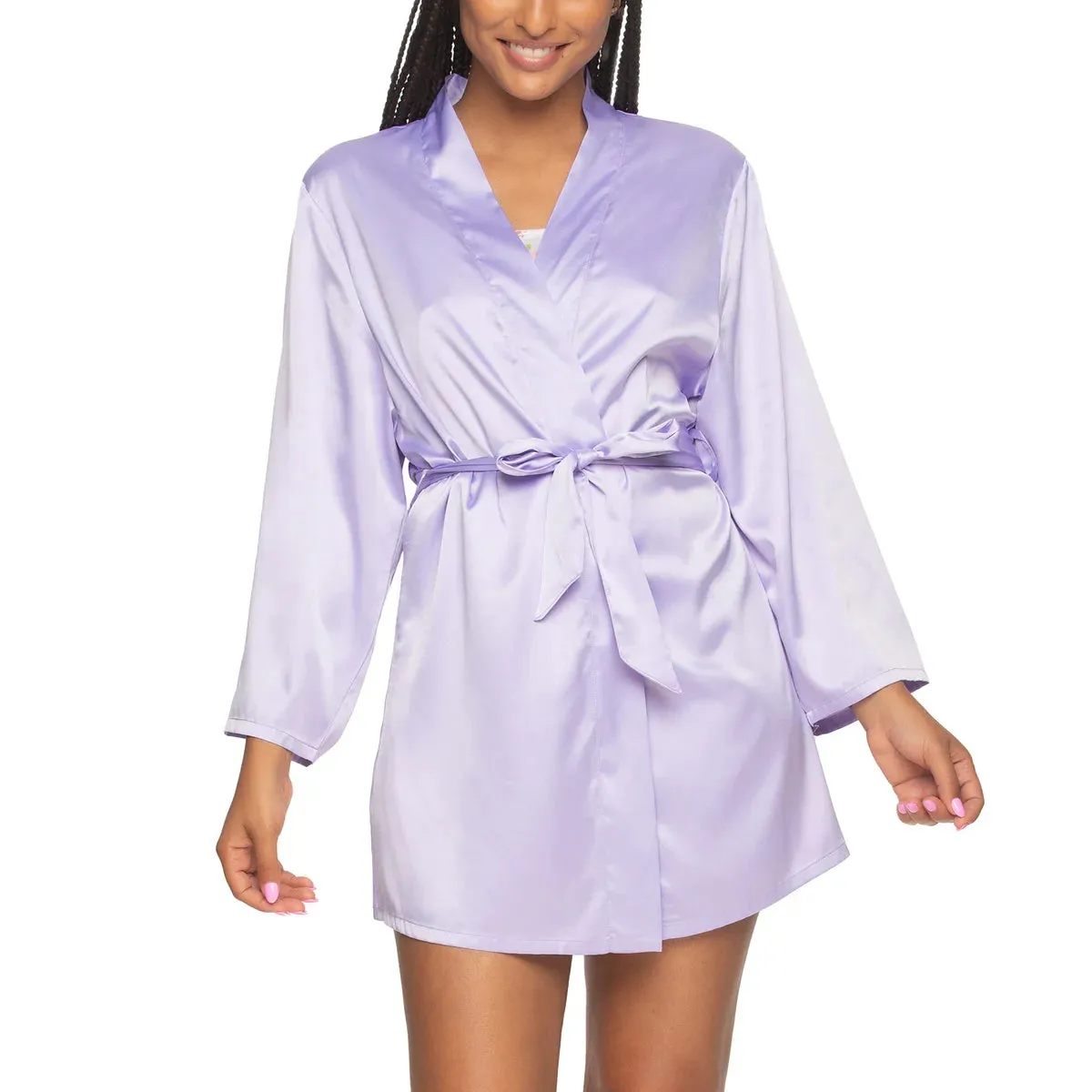 Felina Women's 2-Piece Floral Soft Satin Chemise & Robe Set