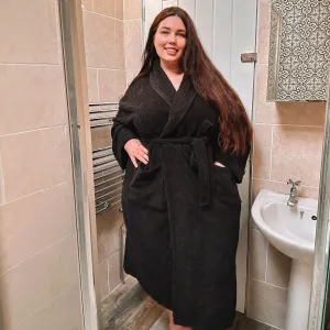 Floof Bath Robe - Black