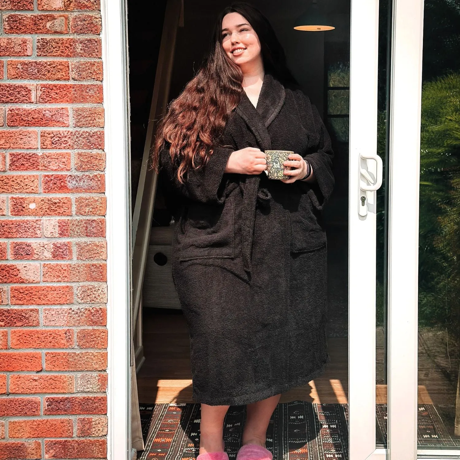 Floof Bath Robe - Black