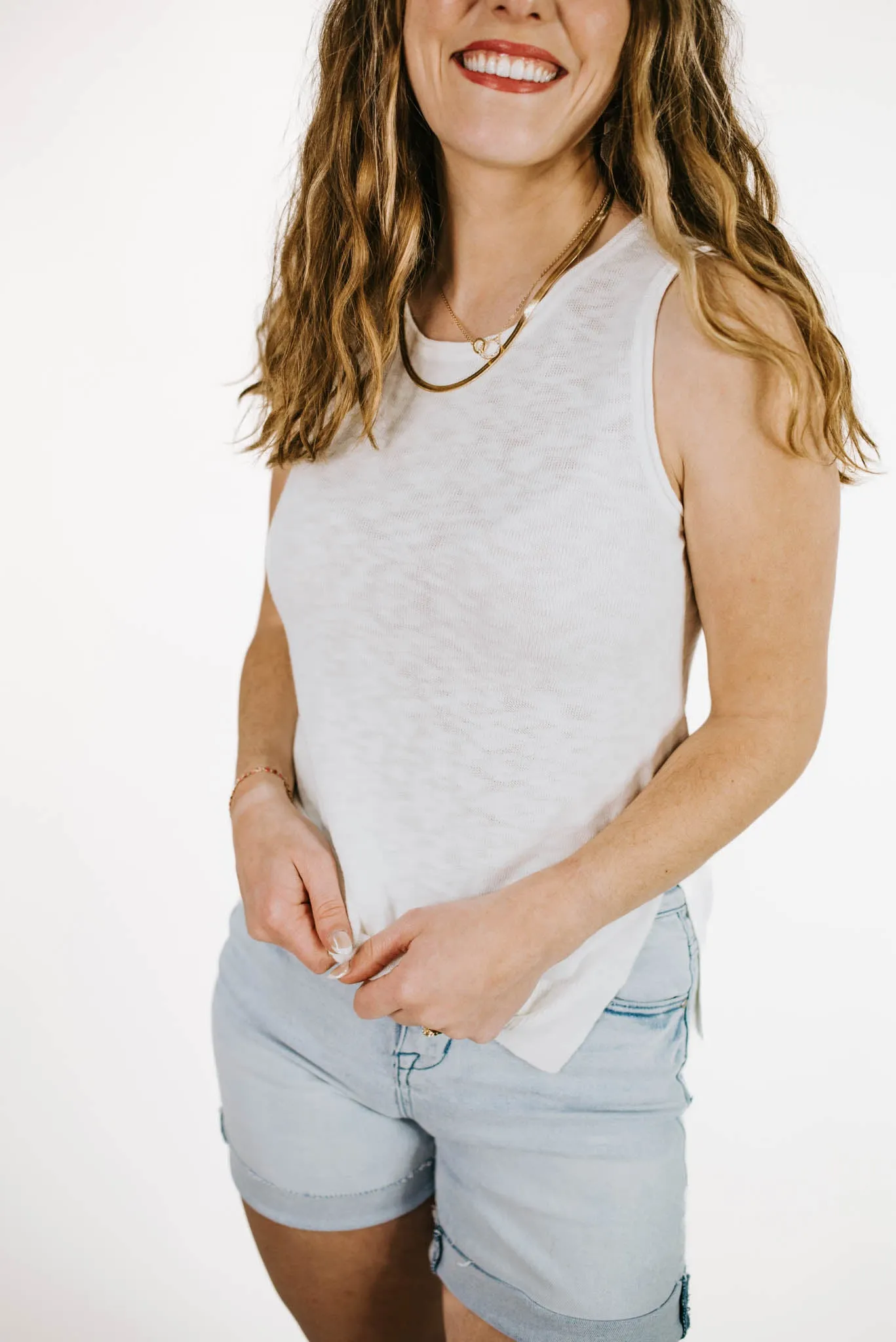 From The Start Heathered Knit Tank