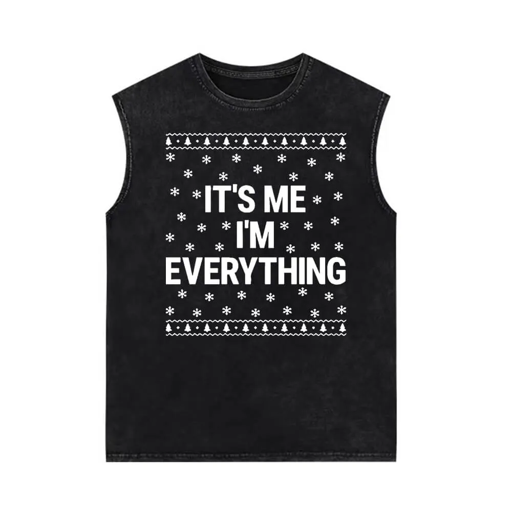 I Have Everything Letters Vintage Washed Couple Vest Top