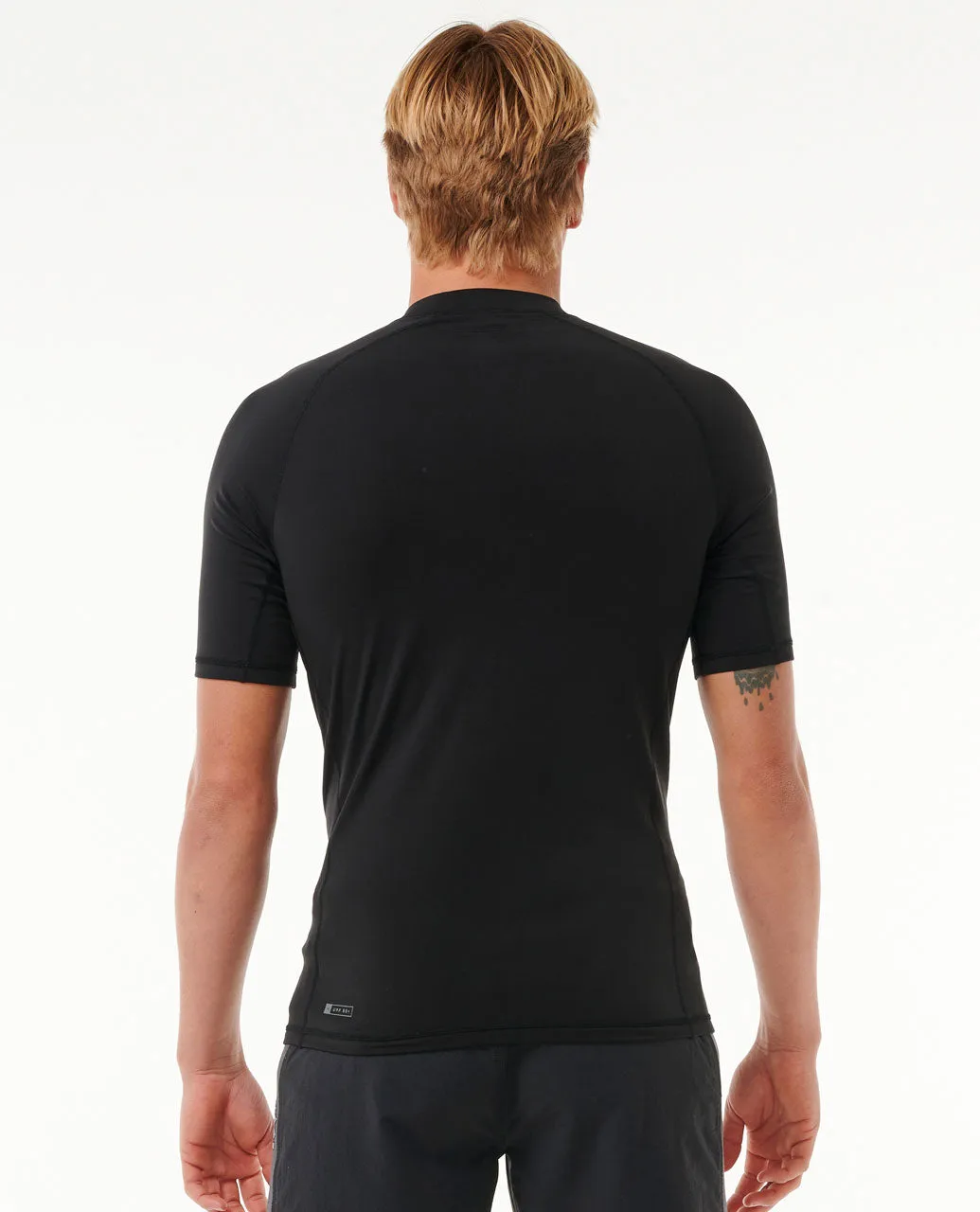 Icons UPF50  Brushed Short Sleeve Rash Vest - Black