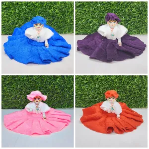 Laddu gopal winter special western glacier dress pack of 4 [Random Color]