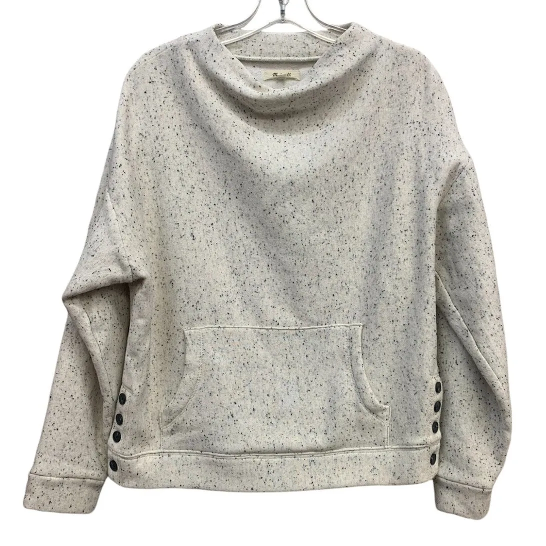 Madewell Donegal Mock Neck Side Button Sweatshirt SZ M