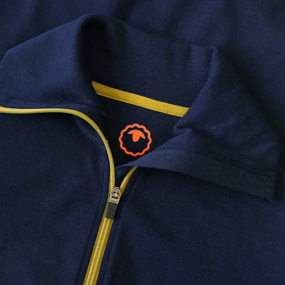 Mens 320 Merino Full Zip (Navy/Lime)