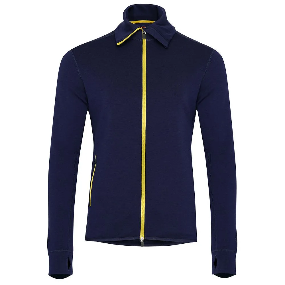 Mens 320 Merino Full Zip (Navy/Lime)