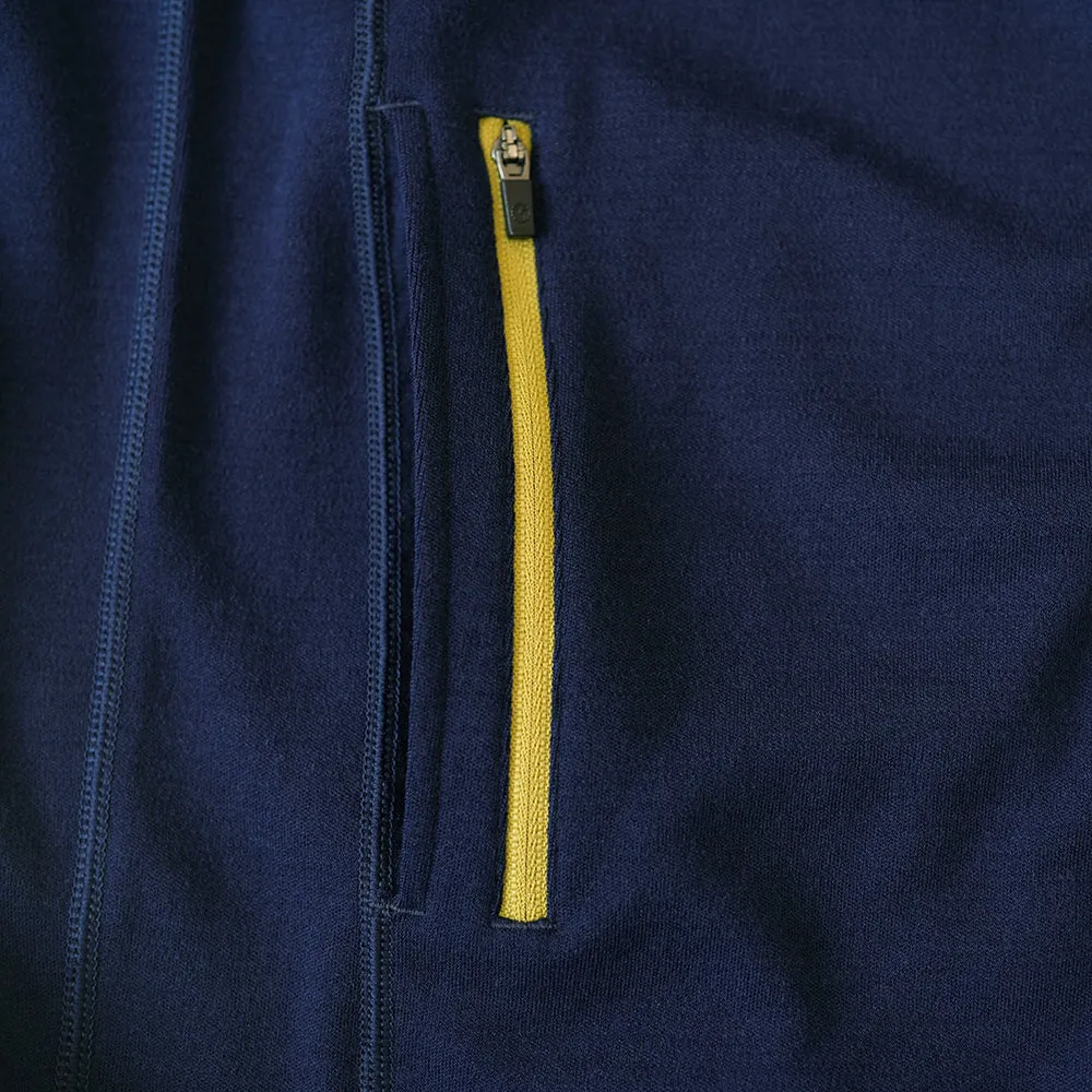 Mens 320 Merino Full Zip (Navy/Lime)