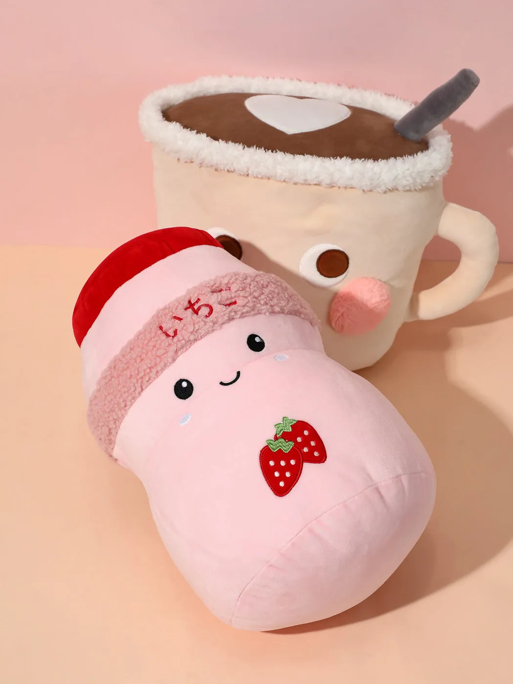 MINISO Beverages Series Plush Toy Strawberry Milk Shake