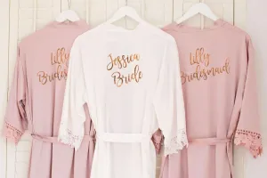 Personalised Bridesmaid Robe, Personalized Robe, Hen Party Robes Bridesmaid Gift Robe, Personalised, Bride To Be Maid Honour