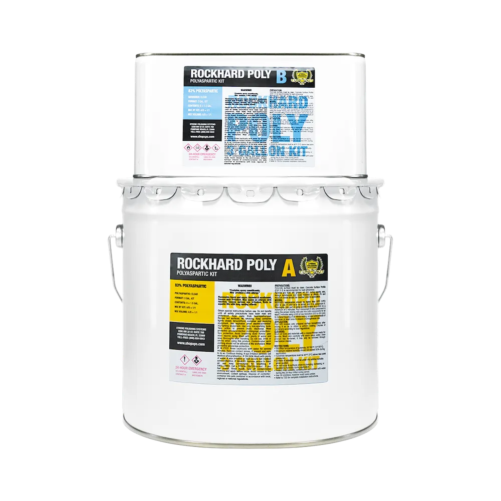 Polyaspartic Floor Coatings Kit - Rockhard Poly 3 Gal. Kit