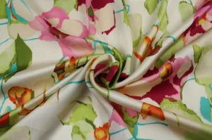 Printed Polyester Satin - Floral Print