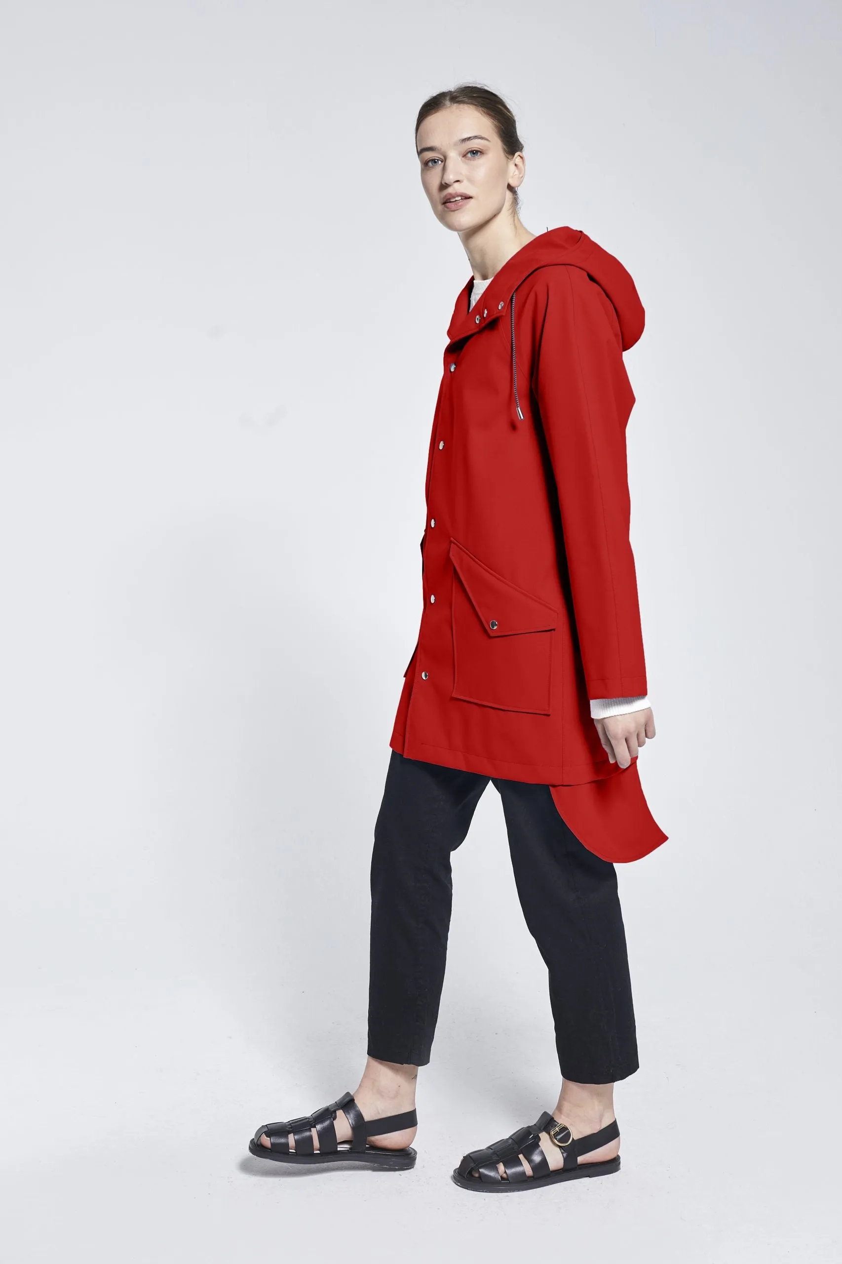 RED CITY RAINCOAT - recycled materials