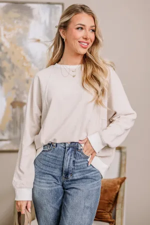 Seen It All Soft Knit Top | Oatmeal