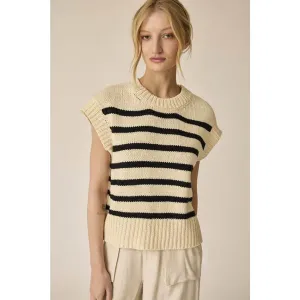 Striped Knit Sweater Vest