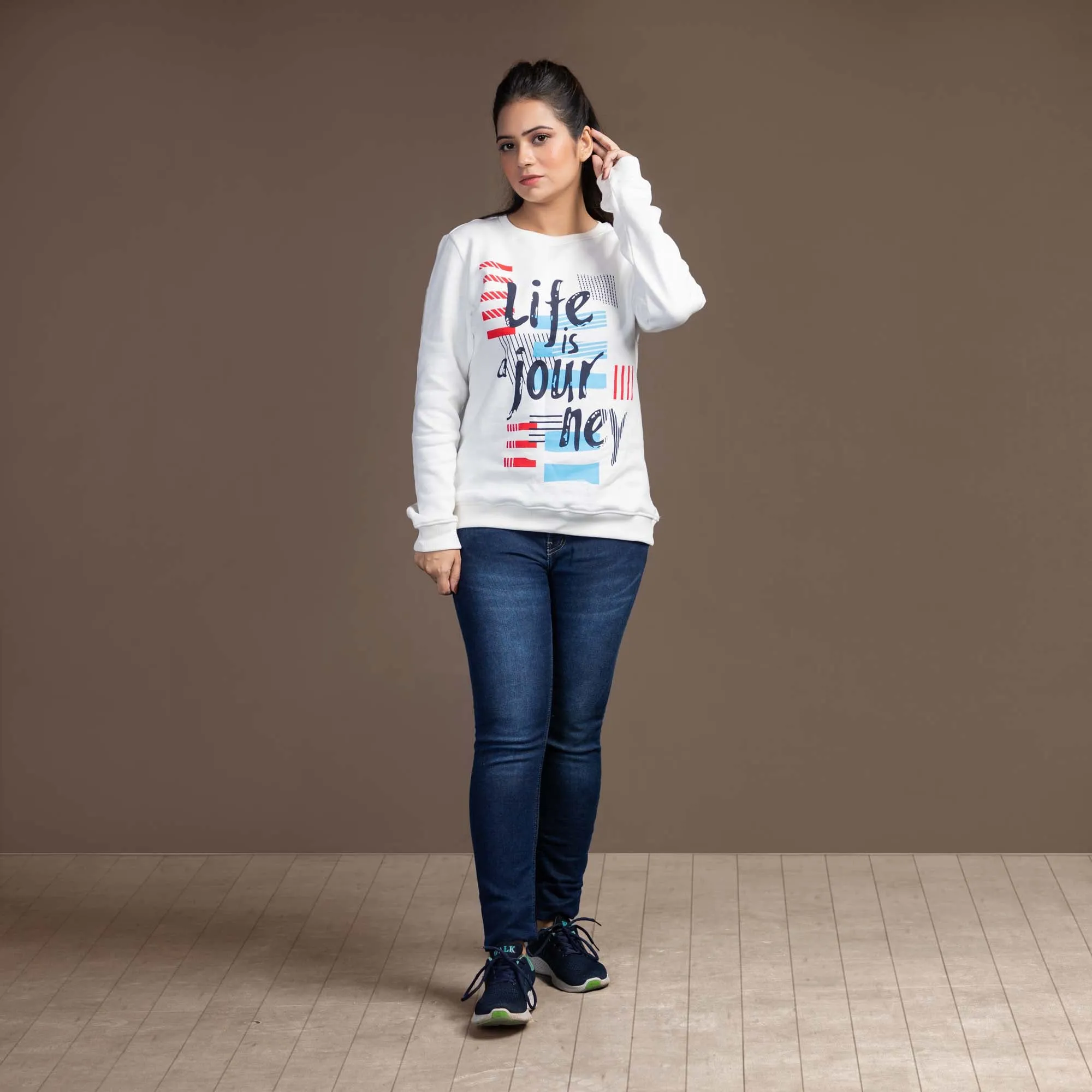 WOMEN'S SUPER COZY FLEECE SWEATSHIRT